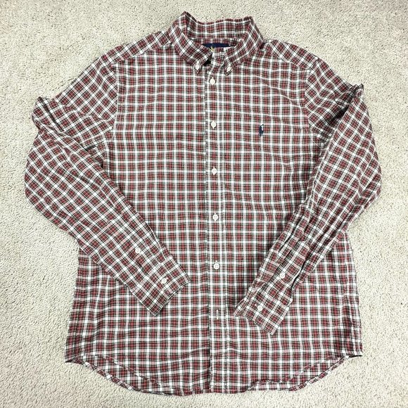 Ralph Lauren Other - Ralph Lauren Boy's Long Sleeve Button Front‎ Shirt Classic Plaid Pattern Size XL